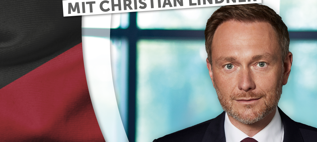 Christian Lindner, Spitzenkandidat der FDP, blickt in die Kamera.
