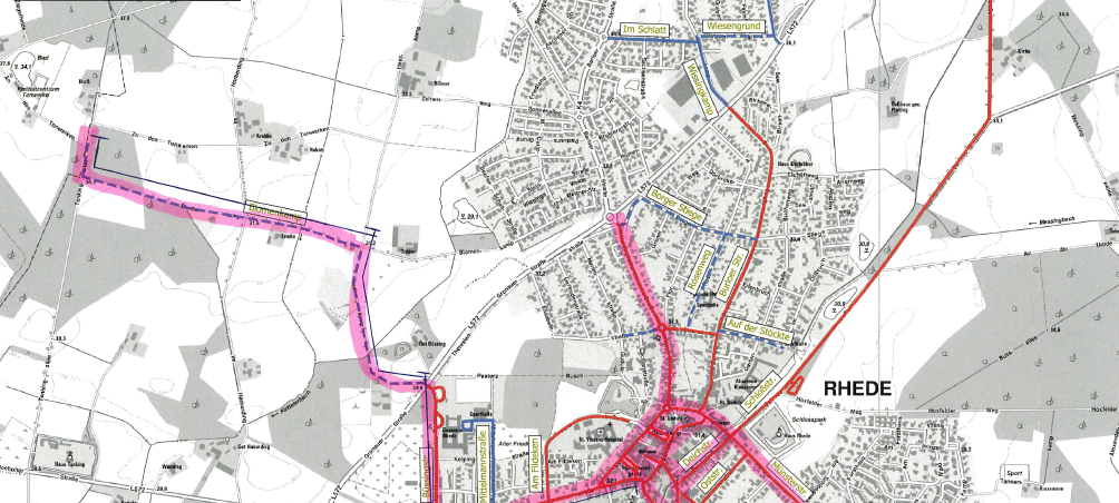 Vorsicht: Ölspur behindert den Verkehr in Rhede
