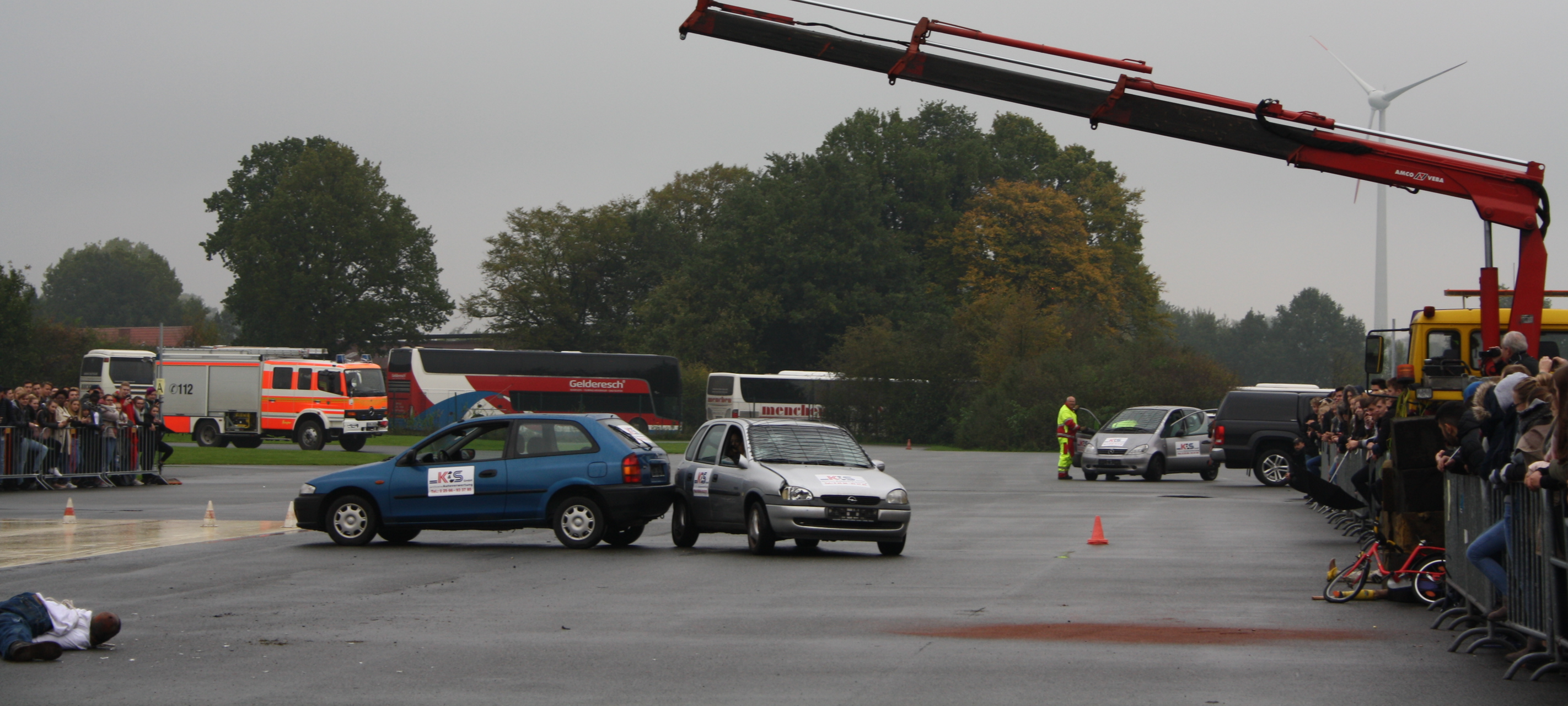 Unfalldemonstration in Gescher-Estern